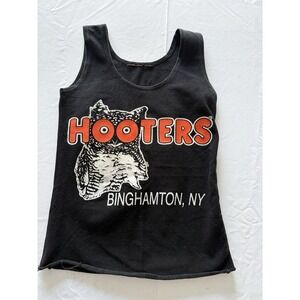 Hooters Girl Worn Rare Vintage Tank from Binghamton, NY XS Black